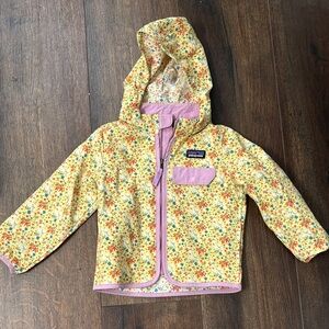 Patagonia Yellow Floral Baby Baggie Windbreaker Jacket